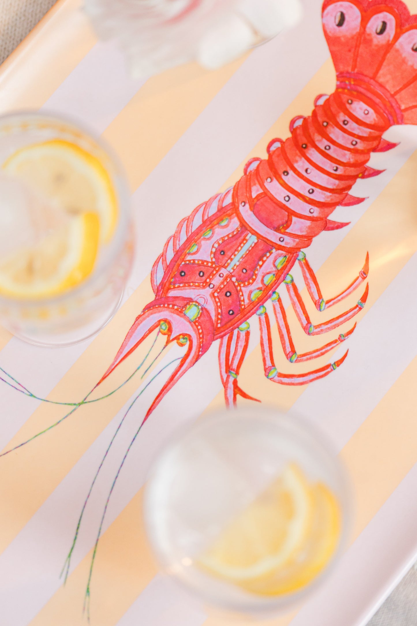 Yvonne Ellen Large Lobster Melamine Picnic Tray