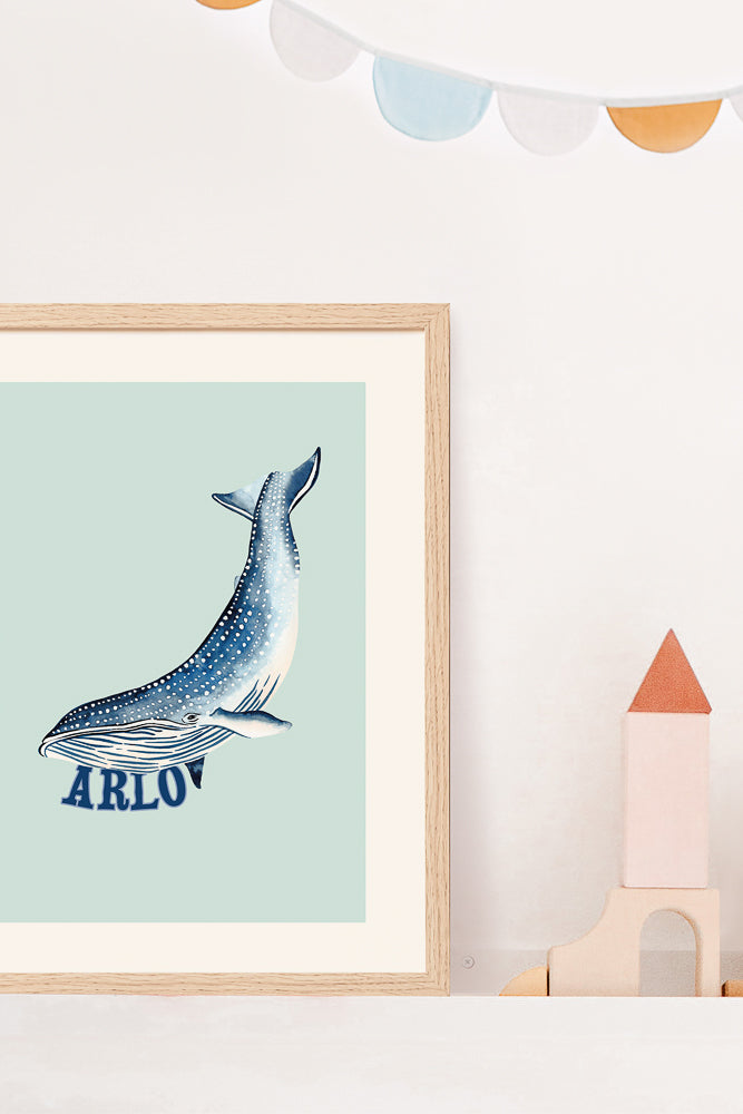 Yvonne Ellen Mini Kid's Fabulous Whale Wall Print