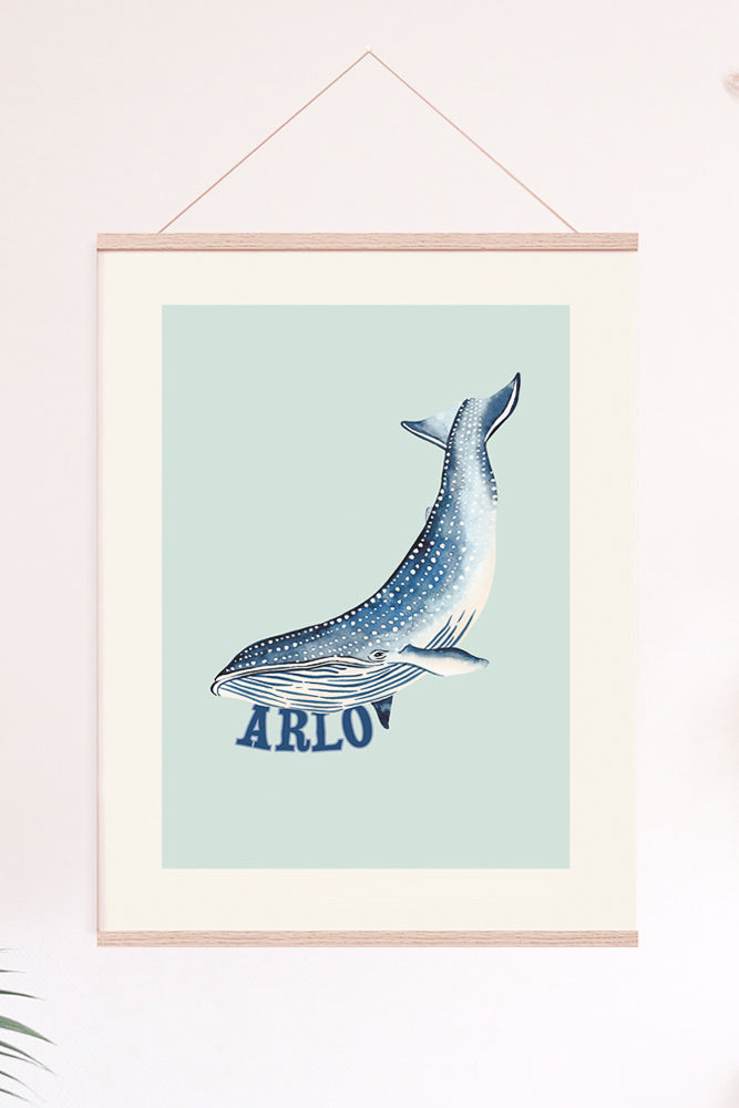 Yvonne Ellen Mini Kid's Fabulous Whale Wall Print