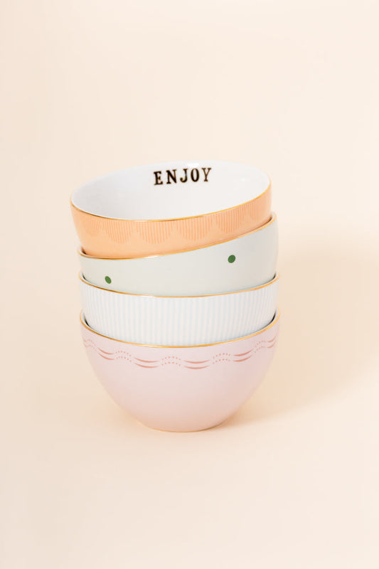 Yvonne Ellen Slogan Cereal Bowls (Set of 4)