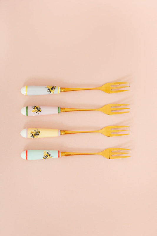 Yvonne Ellen Bee Cake Forks (Set of 4)