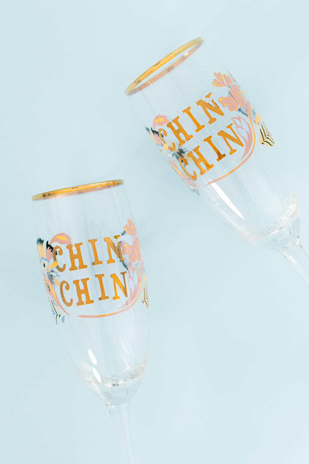Yvonne Ellen Slogan Flute Glasses (Set of 2)
