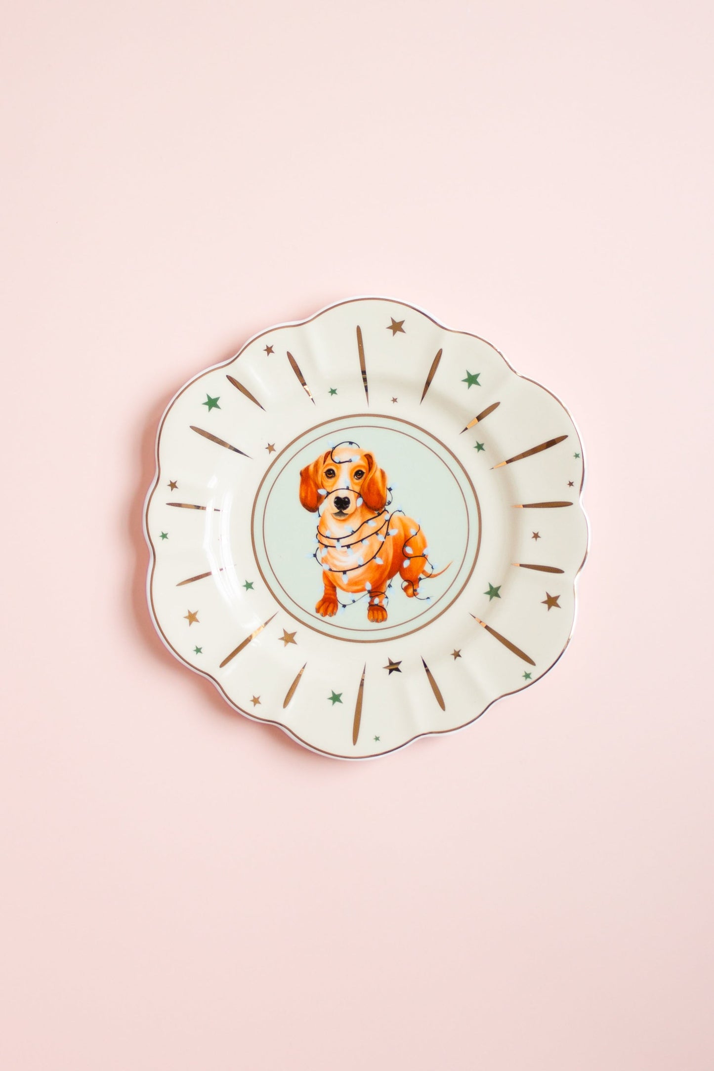Yvonne Ellen Sausage Doggie Cake Plate