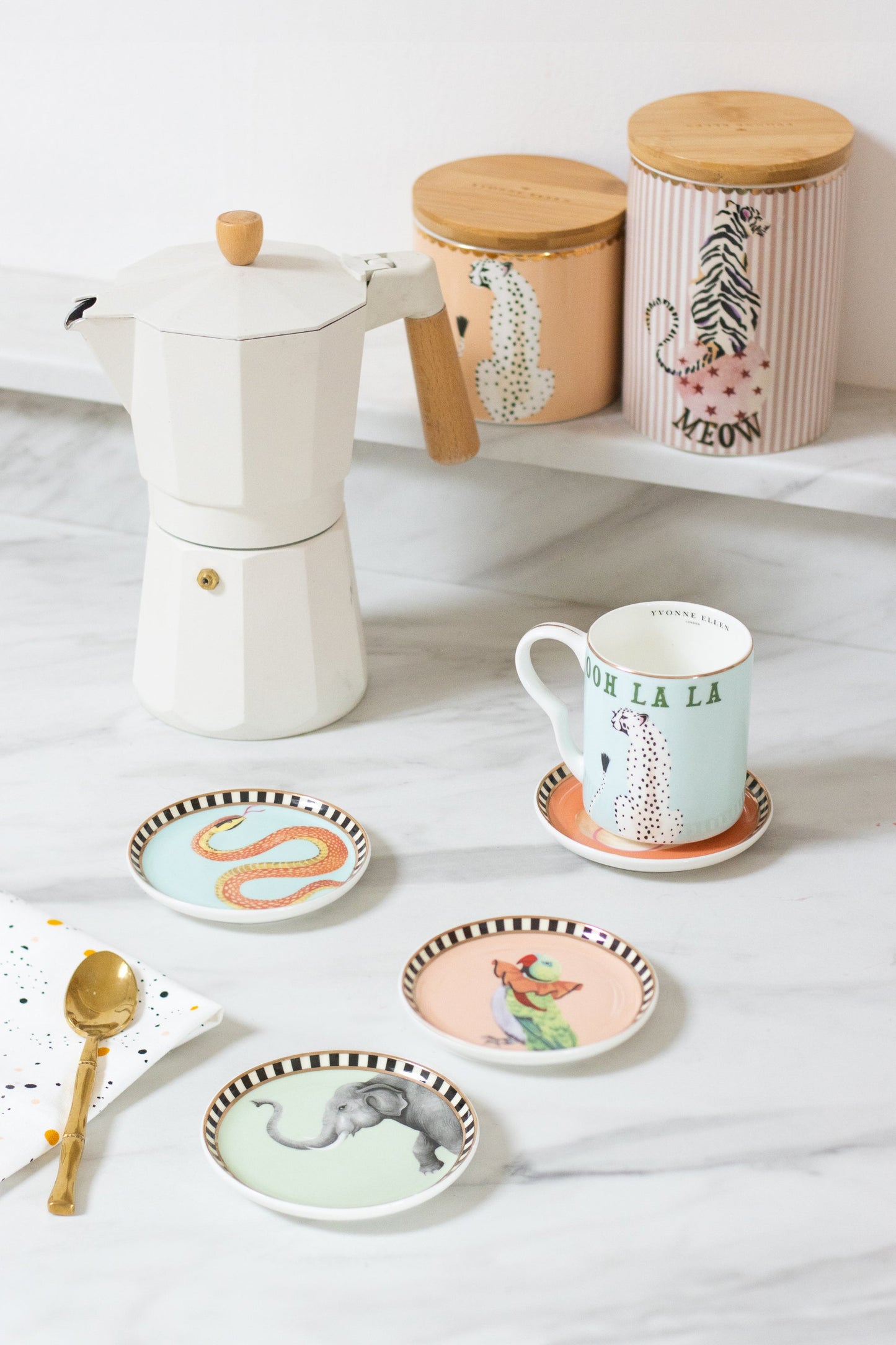 Yvonne Ellen Animal Coasters (Set of 4)