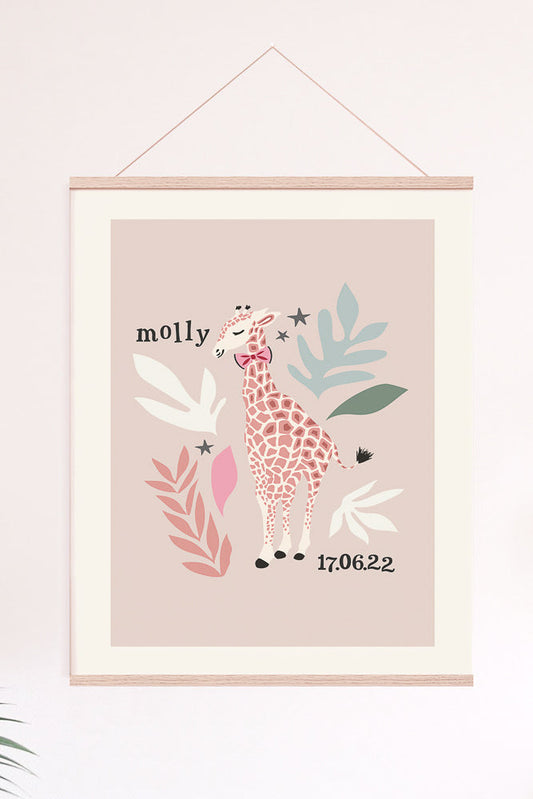 Yvonne Ellen Mini Kid's Giraffe Wall Print