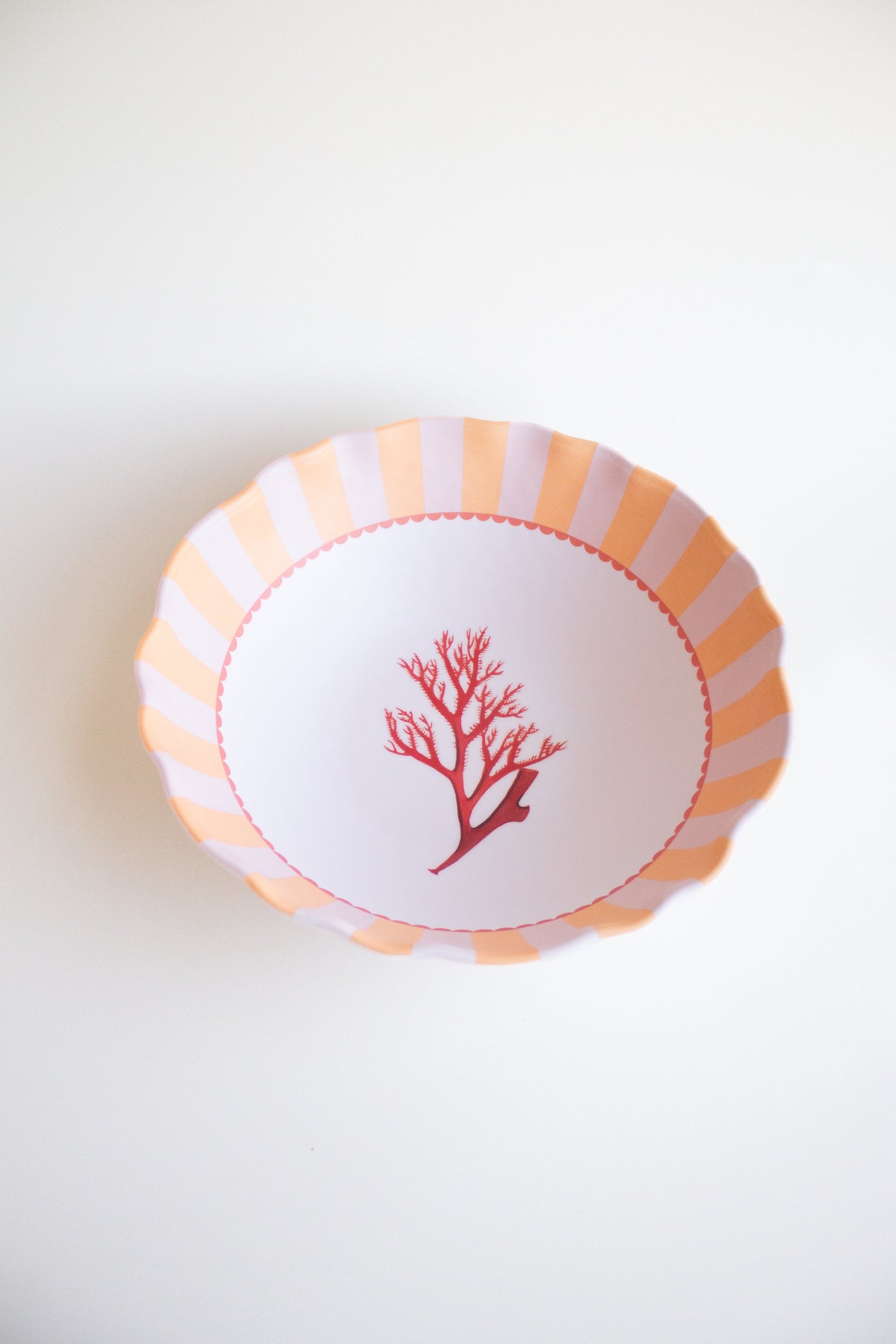 Yvonne Ellen Coral Melamine Serving Bowl