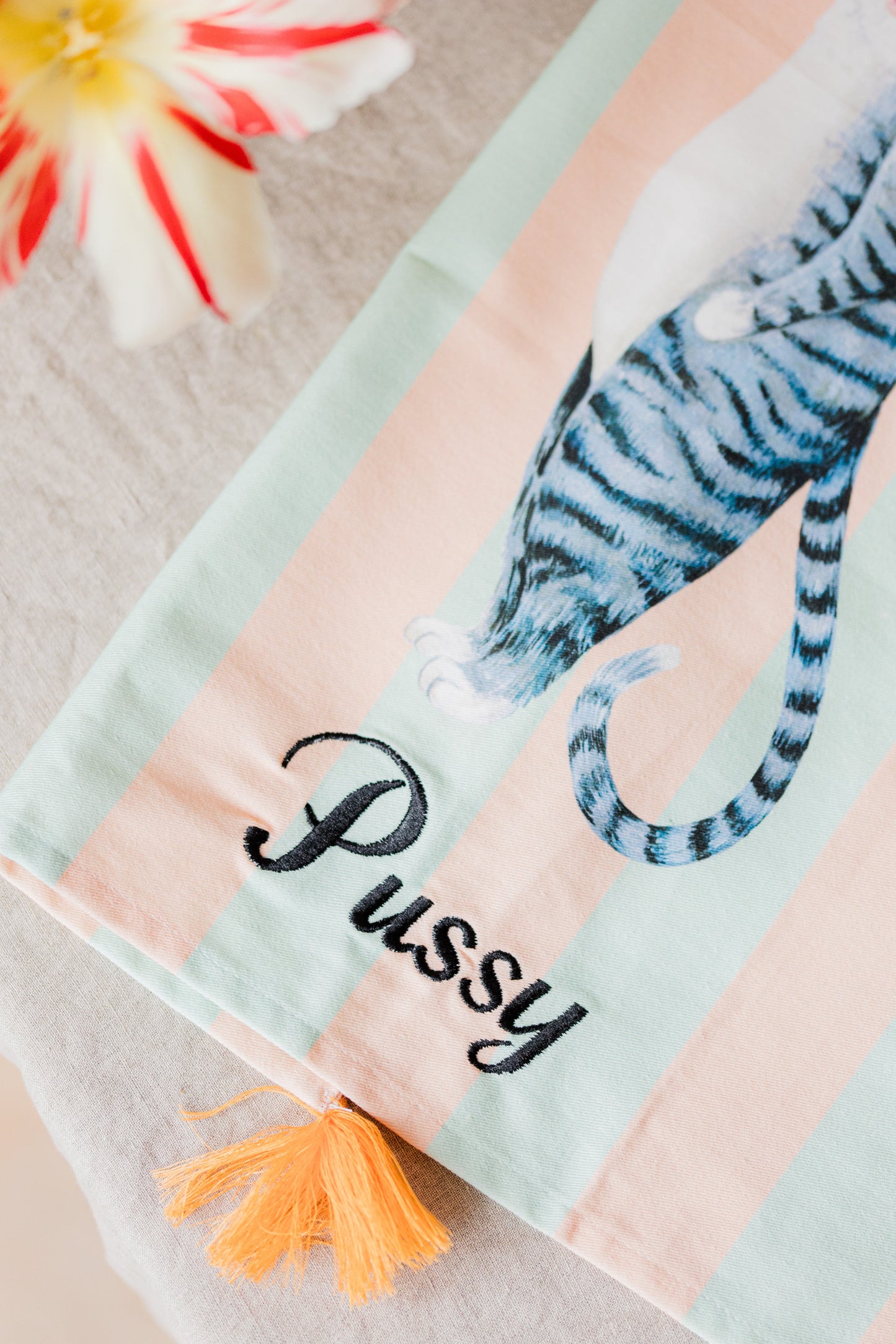 Yvonne Ellen Tasseled Tea Towel