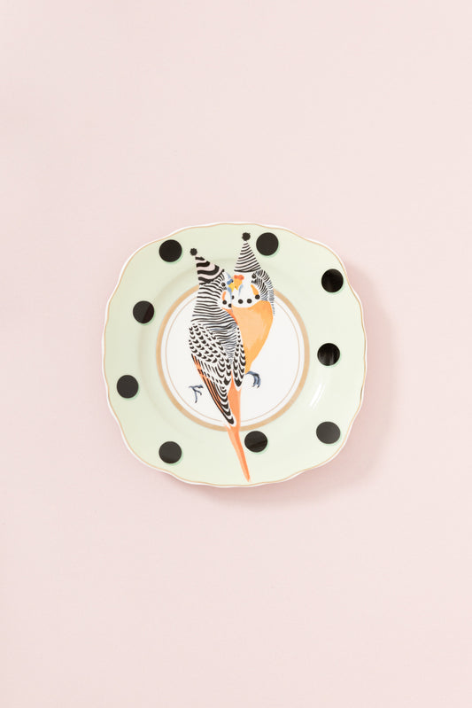 Yvonne Ellen Budgie Tea Plate 16cm