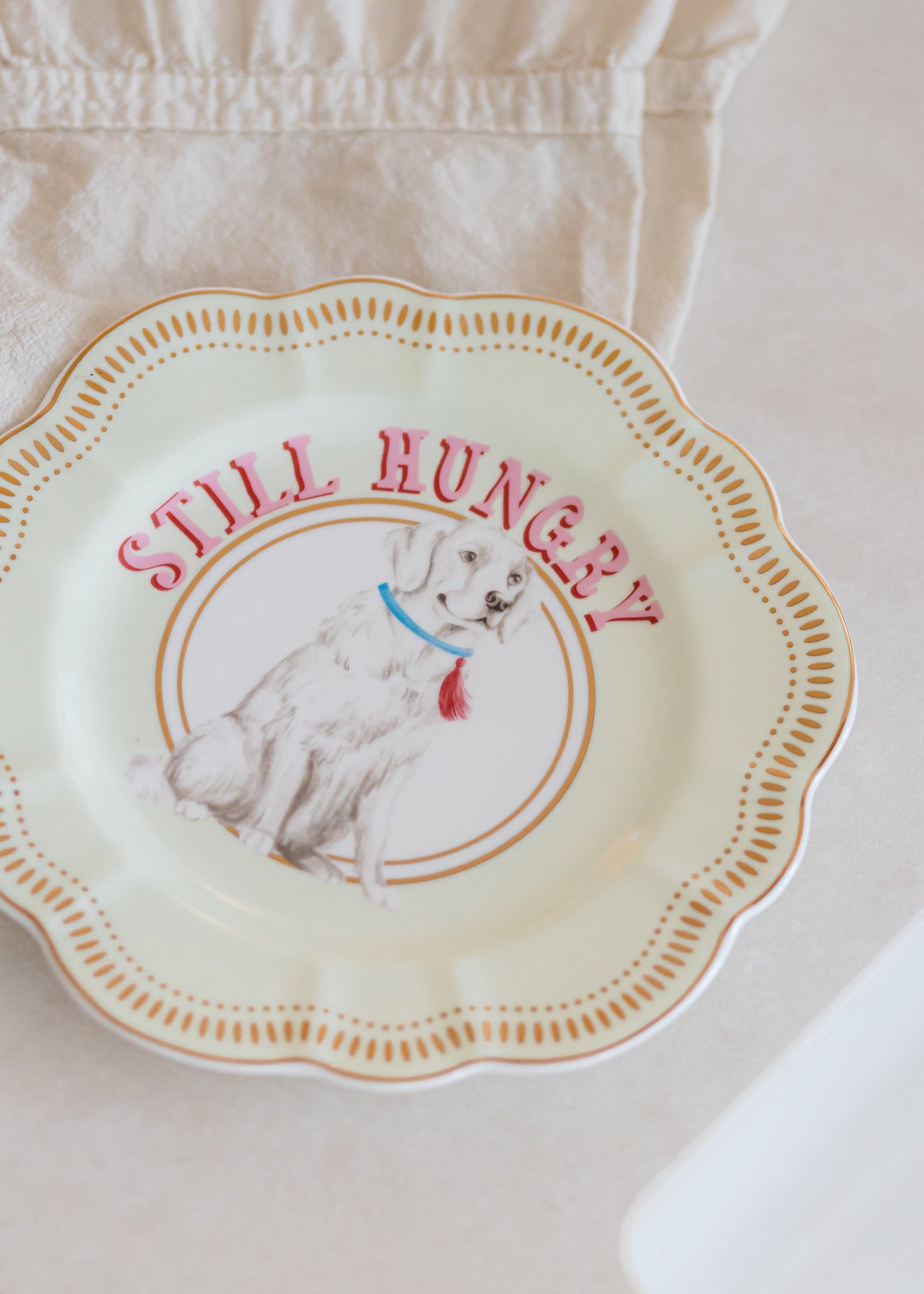Yvonne Ellen Labrador Flower Plate (23cm)