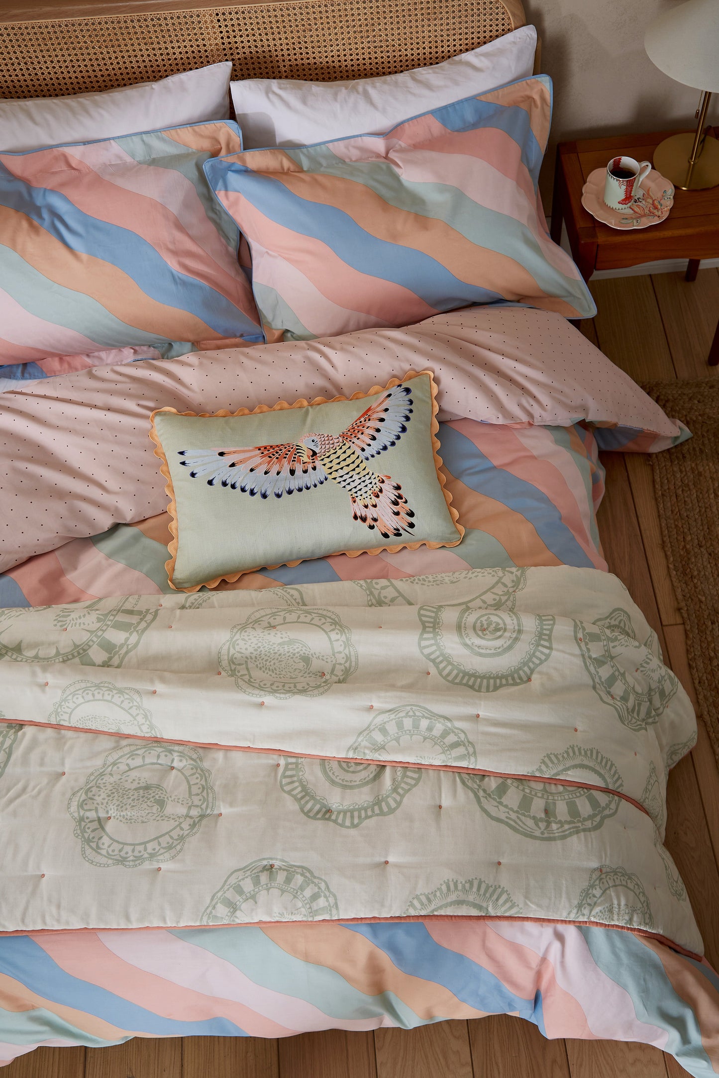 Yvonne Ellen Signature Stripe Oxford Pillowcase Pair