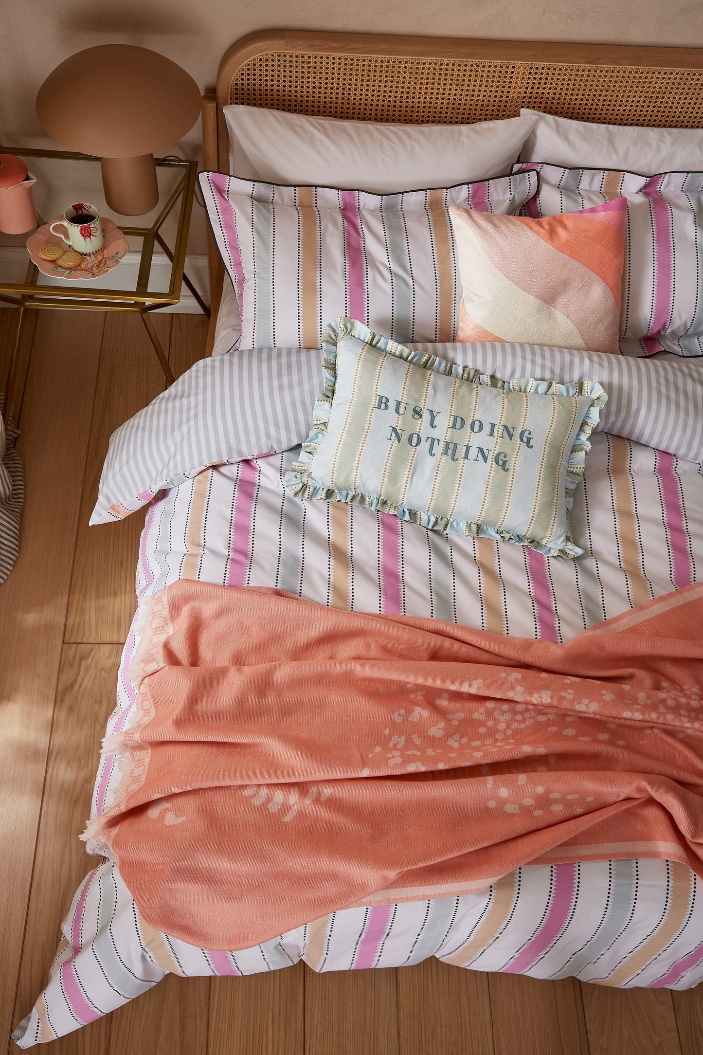 Yvonne Ellen Wobble Stripe Oxford Pillowcase Pair