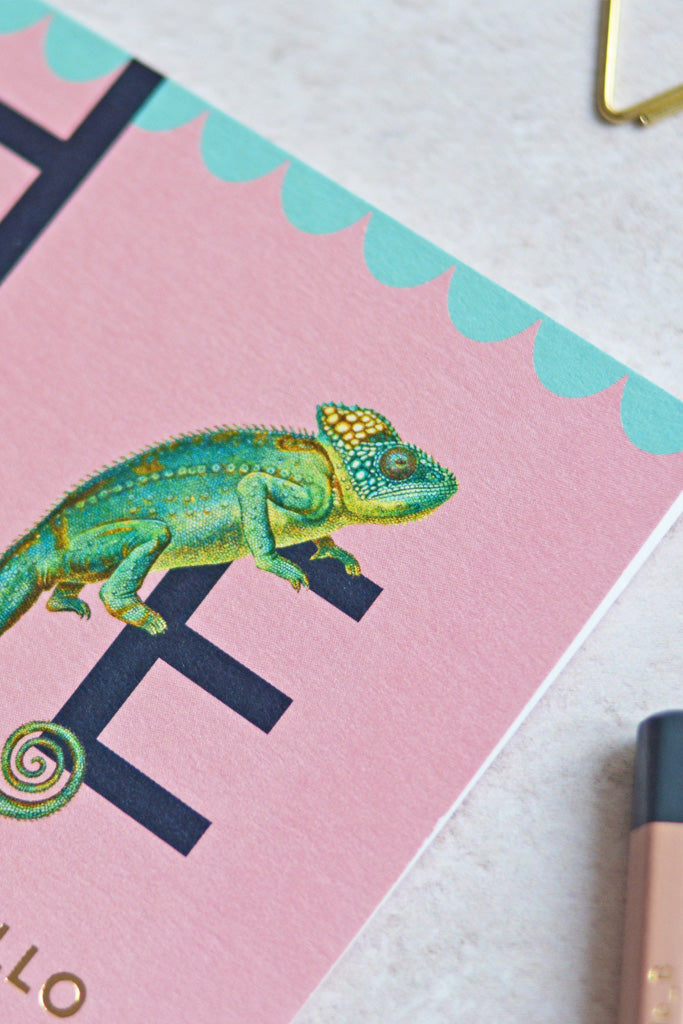 Yvonne Ellen Chameleon Hello Card
