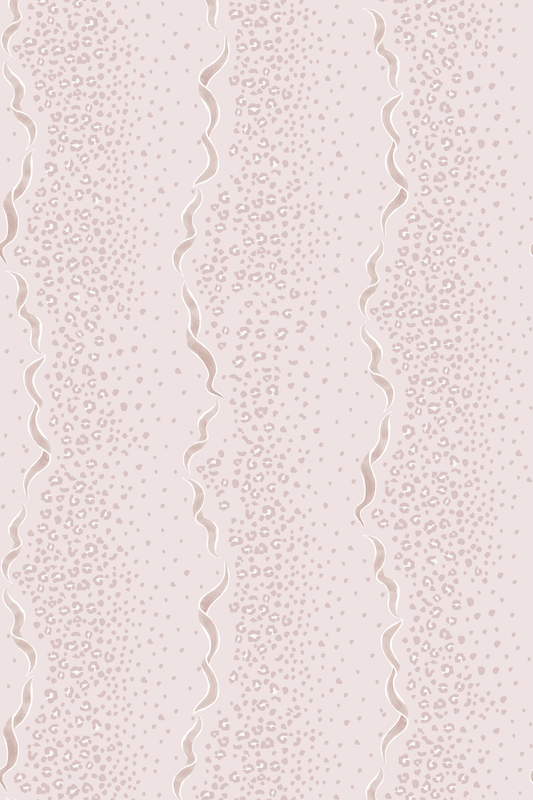 Yvonne Ellen Safari Ribbon Wallpaper Oyster Pearlised