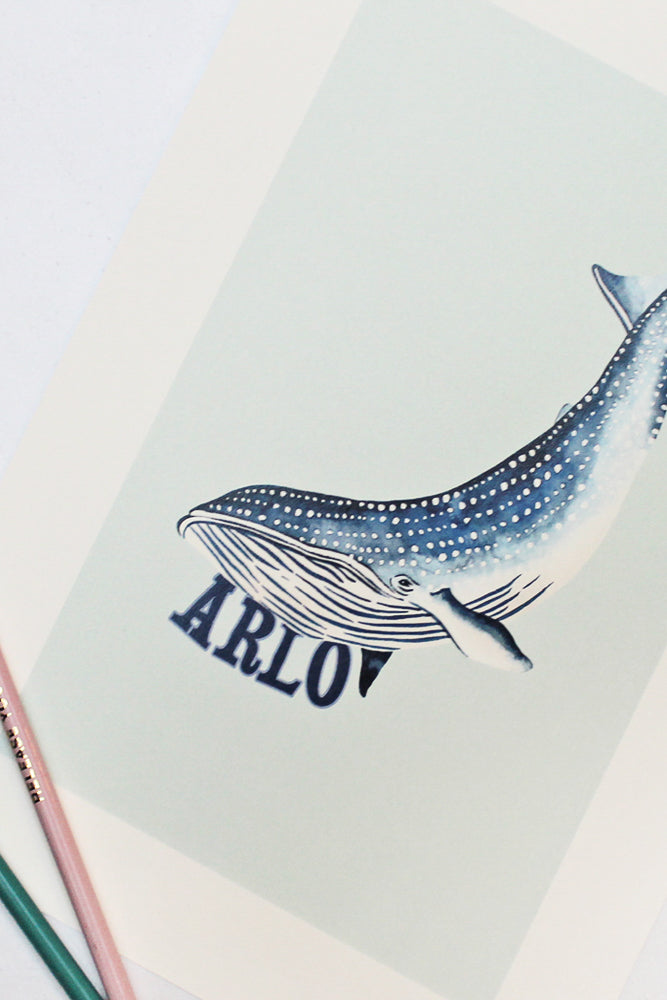 Yvonne Ellen Mini Kid's Fabulous Whale Wall Print